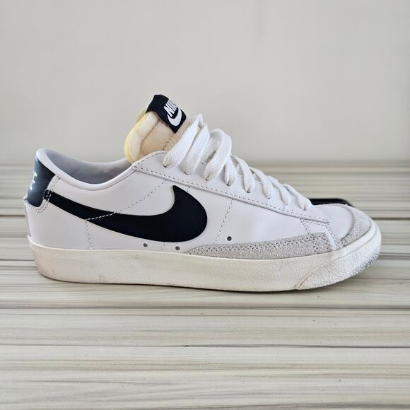 Nike White Leather Blazer Low '77 Vintage Men's Shoes Sneakers Size 7.5 - Picture 2 of 10